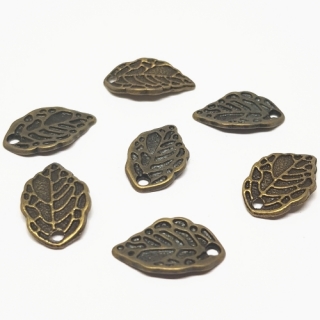 Přívěsek, 16x10mm, list, 1ks