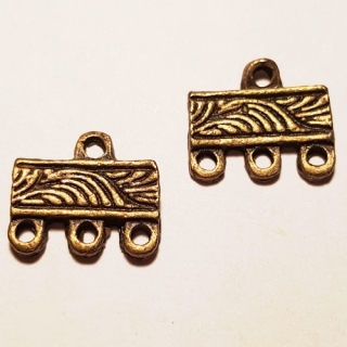 Ramínko 11x10mm, staromosaz, 2ks