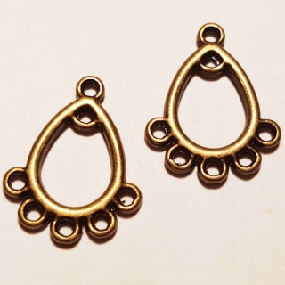 Ramínko 13x15mm, staromosaz, 2ks