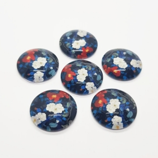 Kabošon, 18mm, růže, 1ks