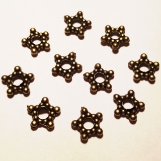 Kaplíky, 7mm, bronzová, 10ks