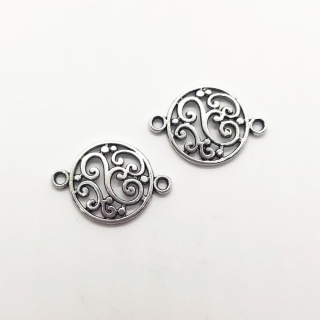Přívěsek, 20x14mm, kolečko, 1ks