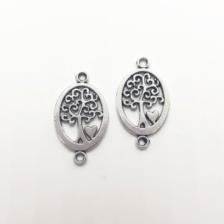 Přívěsek, 23x13mm, strom, 1ks
