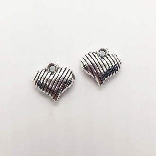 Přívěsek, 14x15mm, srdce, 1ks