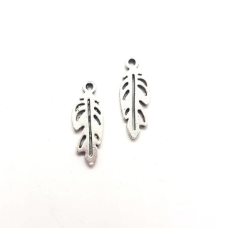 Přívěsek, 6x16mm, list, 4ks