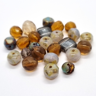 Korálky mačkané,5-11mm, mix, 25ks