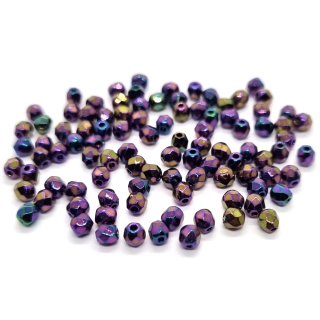 Ohňovky skleněné, 3mm, fialová, 20ks