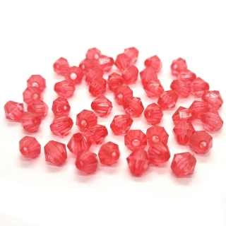 Lucerna, 6x6mm, růžová tmavá, 50ks