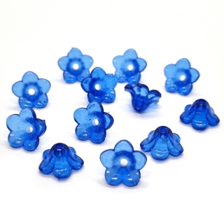Zvonek, 12x7mm, modrá tmavá, 20ks