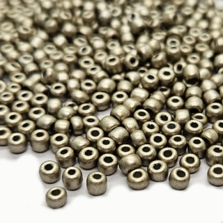 Rokajl metalický, 3mm, zlatá světlá, 50g