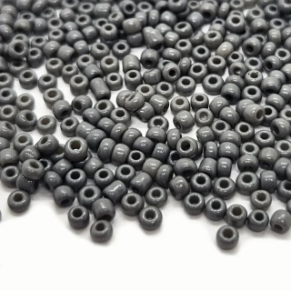 Rokajl skleněný, 2mm, šedá, 50g