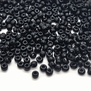 Rokajl skleněný, 2mm, černá, 50g