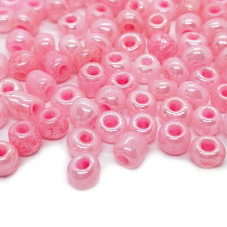 Rokajl, perleť, růžová sv., 4mm, 50g