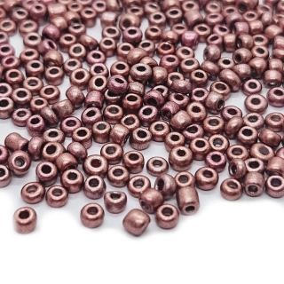 Rokajl metalický, 3mm, starorůžová, 50g