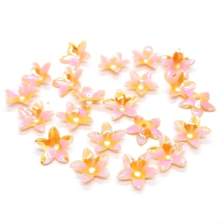 Flitrové kytičky, oranžová, 13 mm, 10g