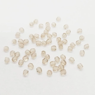 Korálky mačkané CZ, 3mm, béžová, 120ks