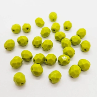 Korálky mačkané CZ, 6mm, zelená, 50ks