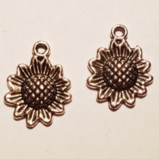Přívěsek 12x8mm, slunečnice, 2ks