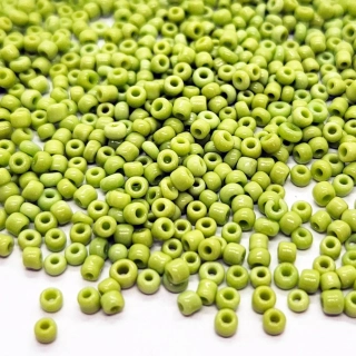 Rokajl skleněný, 2mm, zelená světlá, 50g