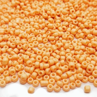 Rokajl skleněný, 2mm, lososová světlá, 50g