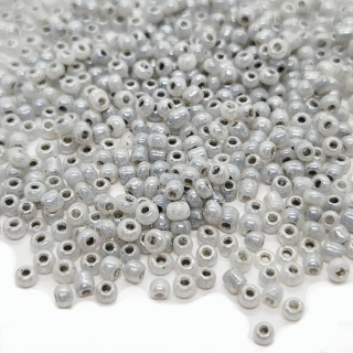 Rokajl skleněný, 2mm, šedá světlá, 50g