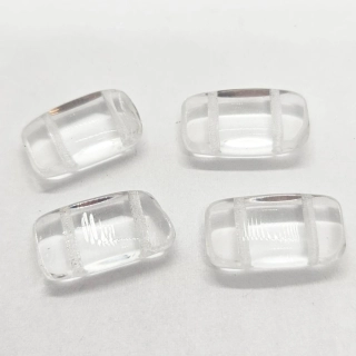 Korálky broušené CZ, 16x8mm, čirá, 8ks
