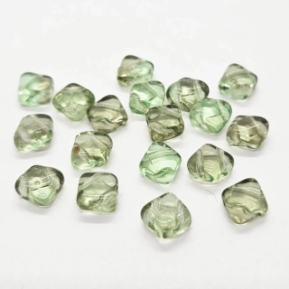 Korálky broušené CZ, 6x6mm, zelená, 18ks