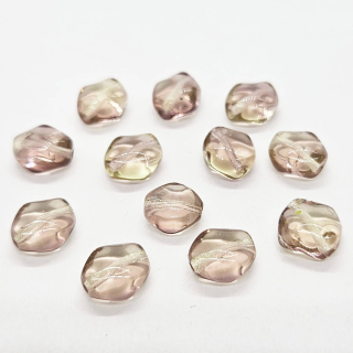 Korálky broušené CZ, 9x8mm, fialovozelená, 12ks
