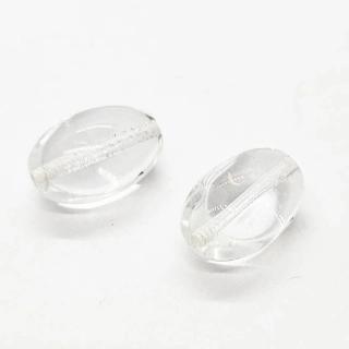 Korálky broušené CZ, 15x10mm, čirá, 2ks