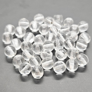 Korálky mačkané CZ, 5mm, čirá, 62ks