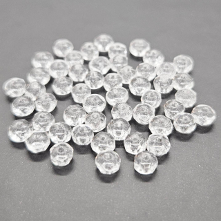 Korálky mačkané CZ, 3-4mm, čirá, 50ks