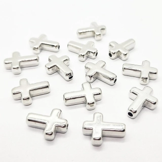 Přívěsek, 12x15mm, křížek, 4ks
