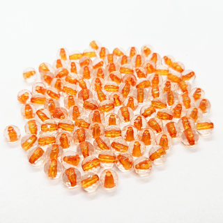 Korálek ploškovaný, 6mm, oranžová, 50ks