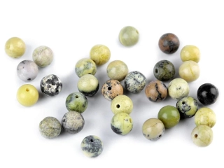 Minerál Jaspis žlutý, 6mm, 4ks