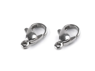 Karabina nerez ocel, 7x12mm, platina, 1ks