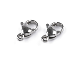 Karabina nerez ocel, 7x11mm, platina, 1ks