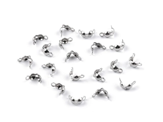 Kalot nerez ocel, 6mm, platina, 1ks