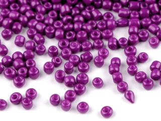 Rokajl skleněný, 2mm, fialová, 50g