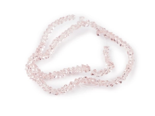 Skleněný triangl, 3mm, růžová, 128ks