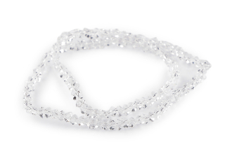 Skleněný triangl, 3mm, transparent, 130ks
