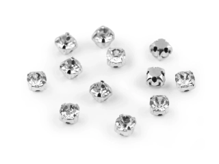 Našívací šatony v pouzdře, 4,3mm, krystal, 20ks