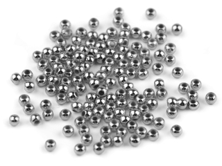Korálek GLANCE metalic, platina, 4mm, 10g