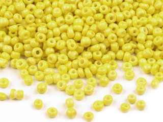 Rokajl skleněný, 2mm, žlutá narcis, 50g
