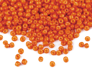 Rokajl skleněný, 2mm, lososová tmavá, 50g
