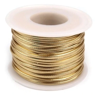 Šňůra z eko kůže, 1,5mm, zlatá, 1m