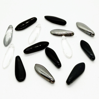 Korálky broušené CZ, 16x5mm, mix, 14ks