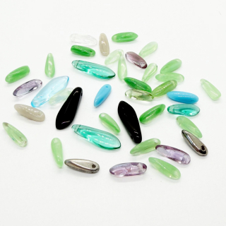 Korálky broušené CZ, 9x4-16x5mm, mix, 39ks