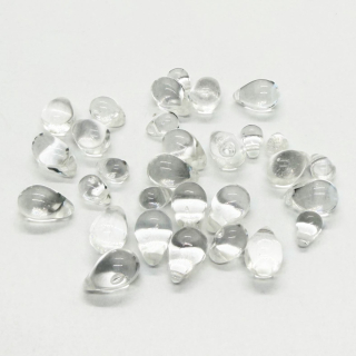 Korálky broušené CZ, 6x4-9x6mm, transparent, 30ks
