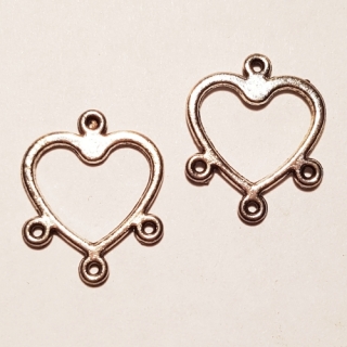 Ramínko 16x13mm, srdce, 1ks