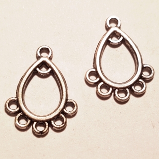Ramínko 13x15mm, stříbrná, 2ks